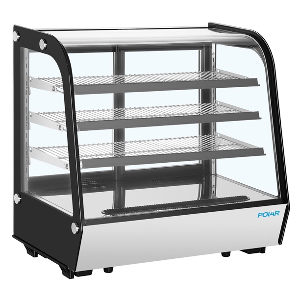 Polar G-Series Countertop Display Fridge Curved Glass- 185Ltr
