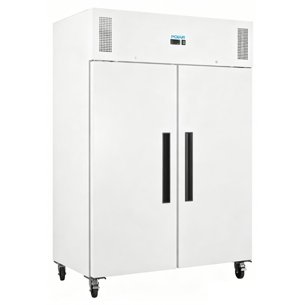 Polar G-Series Upright Double Door Freezer White