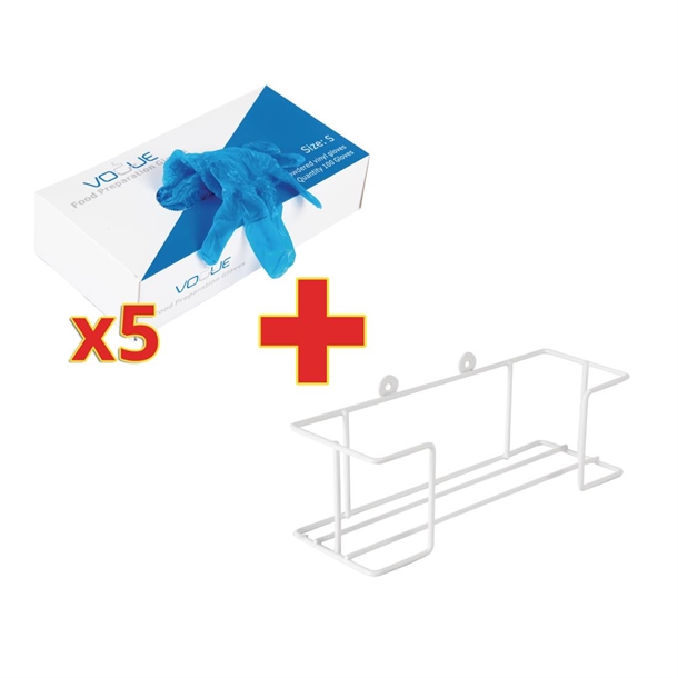Gants bleus en vinyle, taille M (lot de 500&nbsp;gants)