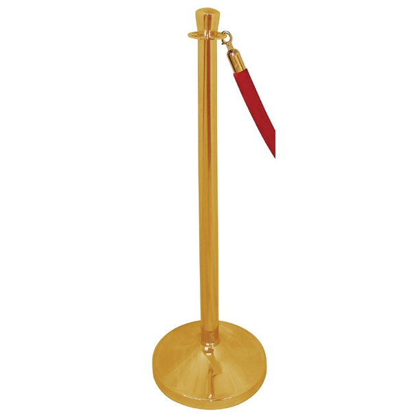 Bolero Flat Top St/St Barrier Post Brass Plated