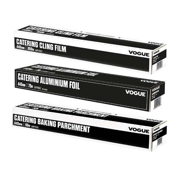 Vogue Cutter Box Food Wrapping Pack - Cling/Foil/Parchment - 440mm
