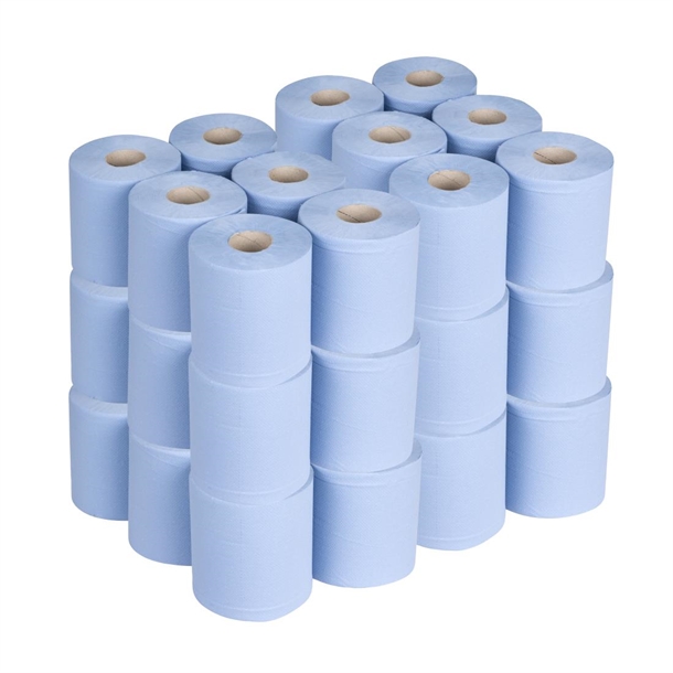 Jantex Centre Feed Roll Blue 2ply - 120m FSC Mix (Pack 36)