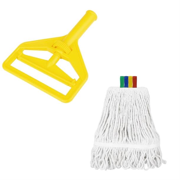 Jantex Connect Wide Kentucky Cotton Mop Head Yellow - 400g