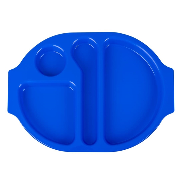 Olympia Polypropylene Kristallon Food Compartment Tray Blue (Pack 10)