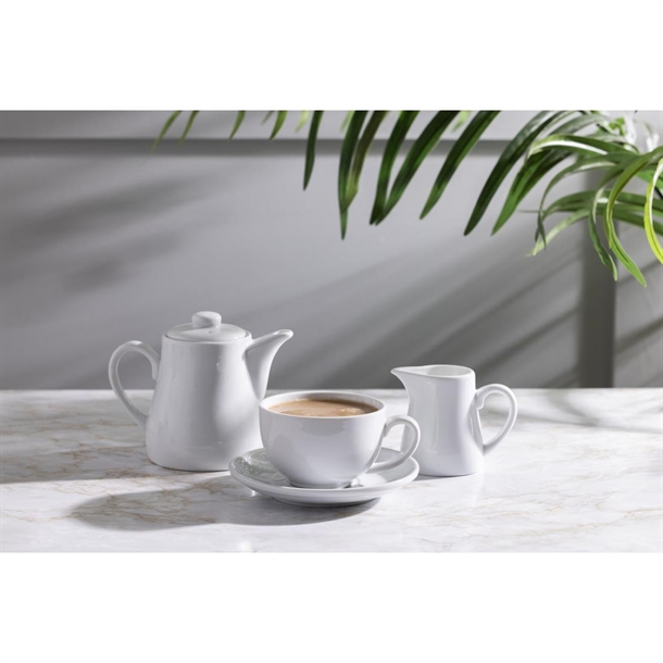 Olympia White Ware Stacking Tazze 284Ml 10oz Porcellana Caffè Tè Tazza 12pc