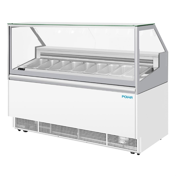 Polar  U-series Gelato Showcase - 9 pans