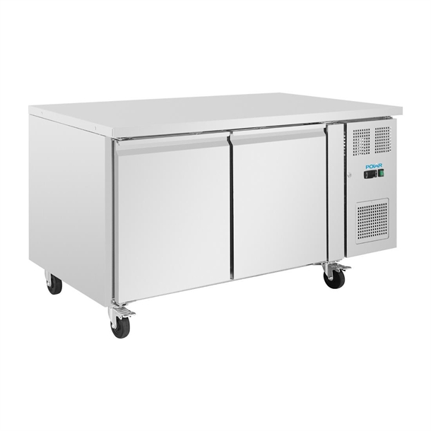 Polar U-series 2-door counter with 600 x400mm storage 427L