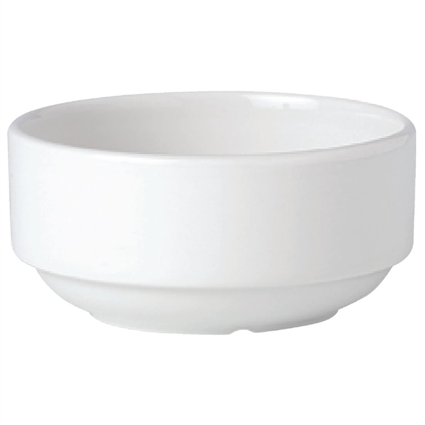 Simplicity White Stacking Soup Cup Unhandled - 28.5cl 10oz (Box 36) (B2B)