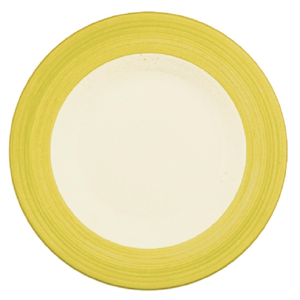 Rio Yellow Slimline Plate 25.5cm 10" (Box 24) (B2B)