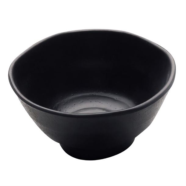 Zen Black Bowl 11.5x5.7cm H 4 1/2"x2 1/4H" 24.25cl 8 1/2oz (Box 6) (B2B)