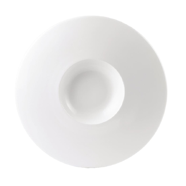 Monaco White Float Bowl - 305mm 12" - Medium Well 155mm 6" (Box 6)