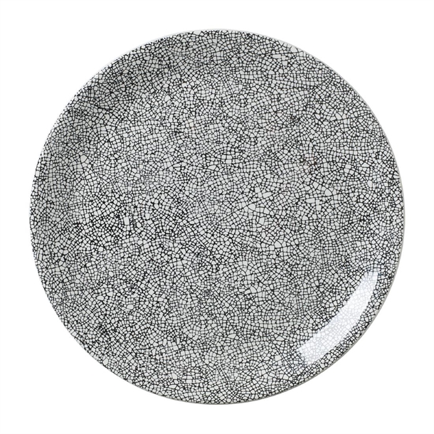 Steelite Ink Crackle Black Coupe Plate 30cm (11 3/4") (Box 12) (B2B)