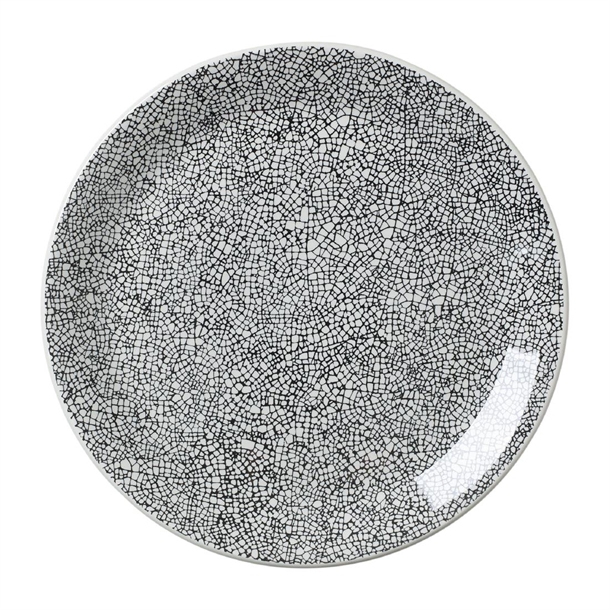 Steelite Ink Crackle Black Coupe Plate 25.25cm (10") (Box 12) (B2B)