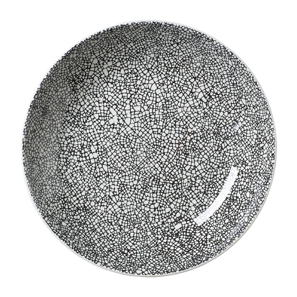 Steelite Ink Crackle Black Coupe Bowl 20.5cm (8 1/2") (Box 12) (B2B)
