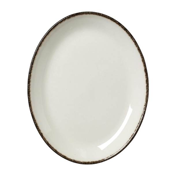 Steelite Charcoal Dapple Oval Plate Coupe - 20.25cm 8" (Box 24) (B2B)