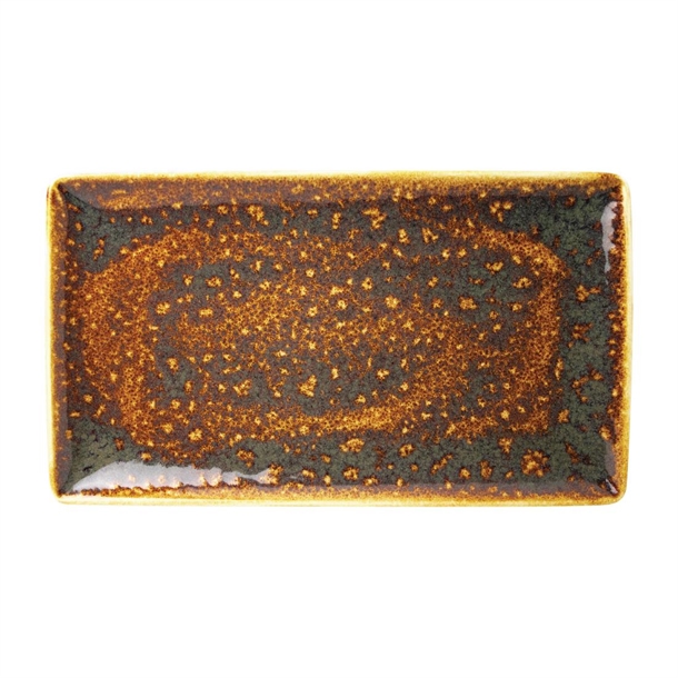 Steelite Vesuvius Amber Rectangle Three - 330x190mm 13x7 1/2" (Box 6) (B2B)