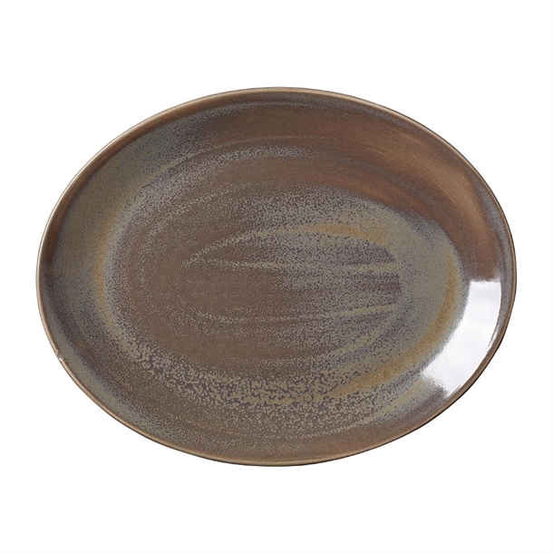 Steelite Revolution Granite Oval Coupe Plate - 342.5mm 13 1/2" (Box 12) (B2B)