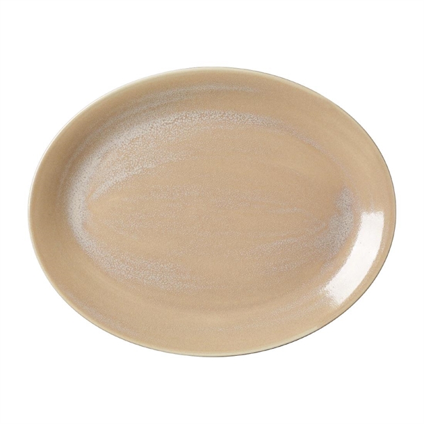 Steelite Revolution Sandstone Oval Coupe Plate 342.5mm 13 1/2" (Box 12) (B2B)
