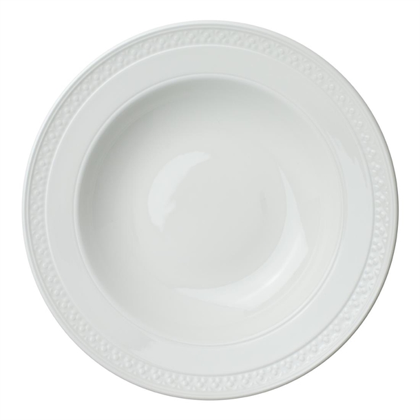 Bead Rimmed Bowl - 28.5cm 11 1/4" Accent (Box 6) (B2B)