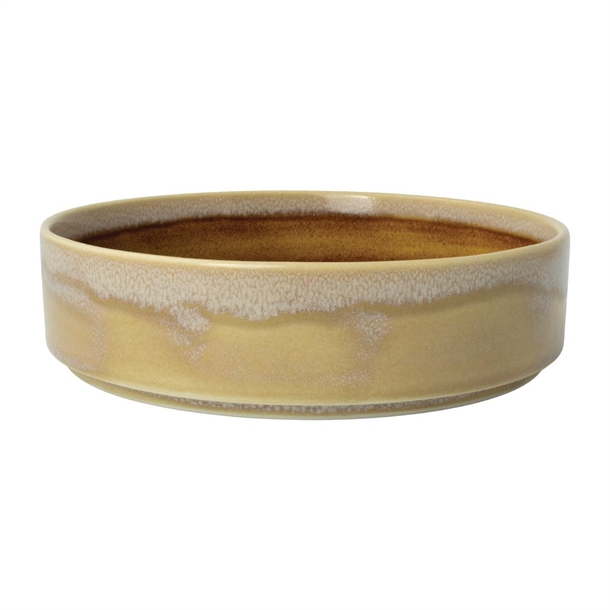 Steelite Aurora Vesuvius Amber Round Stacking Tray 202.5mm 8" (Box 12) (B2B)