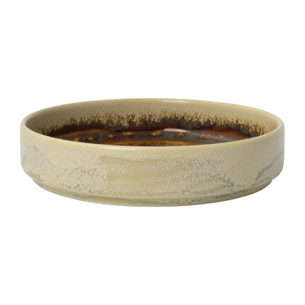 Aurora Vesuvius Amber Round Stacking Tray 135mm 5 1/2" 10 (Box 12) (B2B)