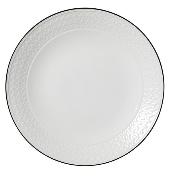 Steelite Bead Black Band Plate Coupe - 285mm 11 1/4" Accent (Box 6) (B2B)