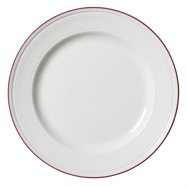 Steelite Bead Maroon Band Plate - 285mm 11 1/4" (Box 6) (B2B)