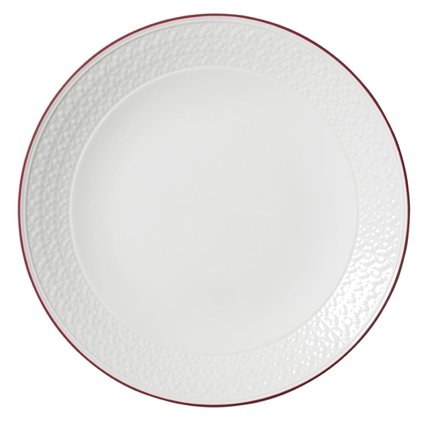 Steelite Bead Maroon Band Plate Coupe - 285mm 11 1/4" Accent (Box 6) (B2B)