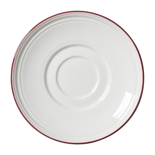 Steelite Bead Maroon Band Saucer - 150mm 6" (Box 12) (B2B)