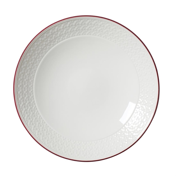 Steelite Bead Maroon Band Bowl Coupe - 252.5mm 10" (Box 12) (B2B)