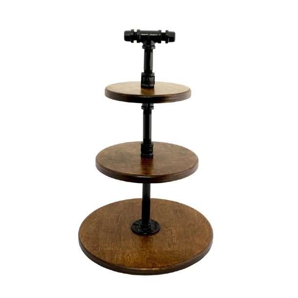 Steelite Chestnut Pipe Stand 3-Tier - 355x509mm (B2B)