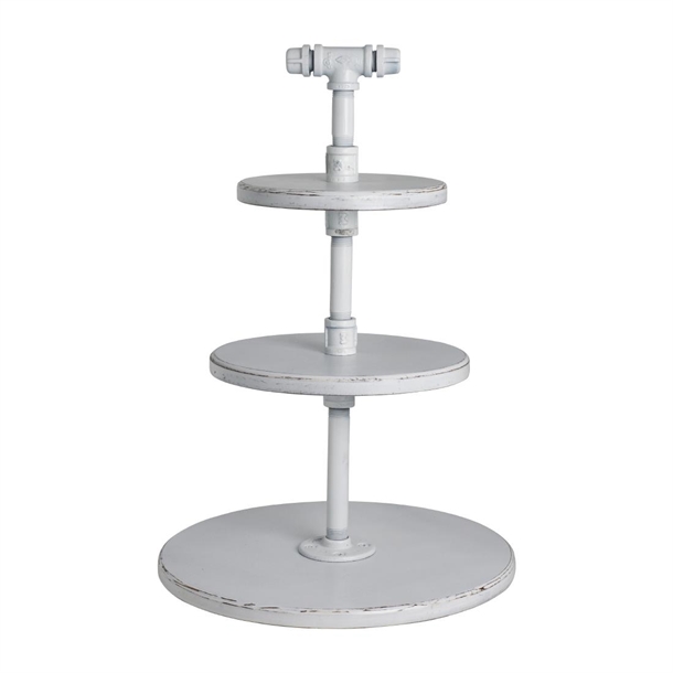 Steelite Aged White Pipe Stand 3-Tier - 355x509mm (B2B)