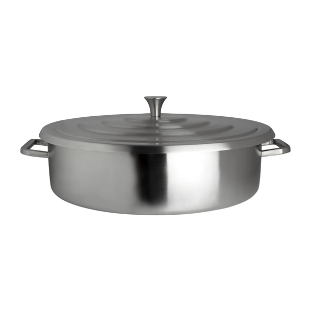 Steelite Creations Homestyle Brushed Stainless Round Chafer 9.1L (B2B)