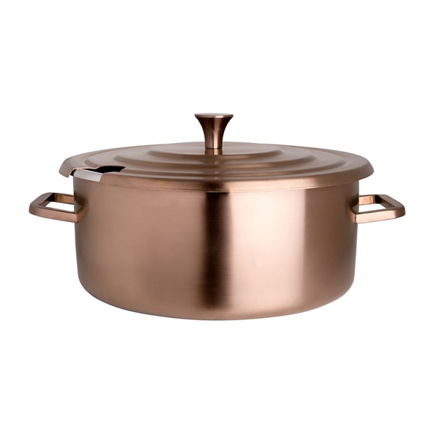 Steelite Creations Homestyle Brushed Bronze Round Soup Chafer 5.2L (B2B)