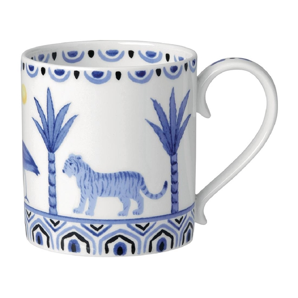 Steelite Sultan's Garden Blue Mug Coupe 9cm, 350ml (Pack 12) (B2B)