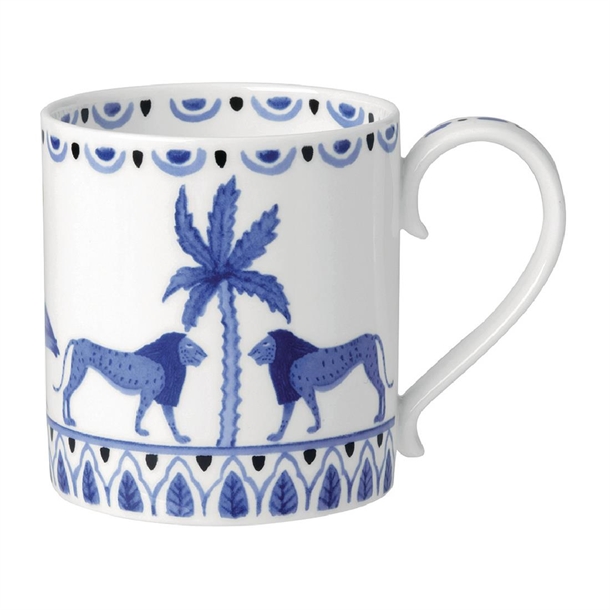Steelite Sultan's Garden Blue Mug Coupe 350ml (Pack 12) (B2B)