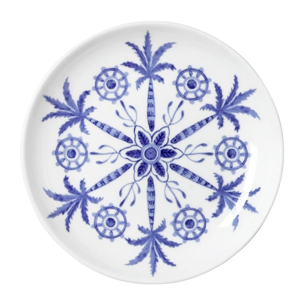 Steelite Sultan's Garden Blue Butter Dish Coupe - 110mm (Pack 24) (B2B)
