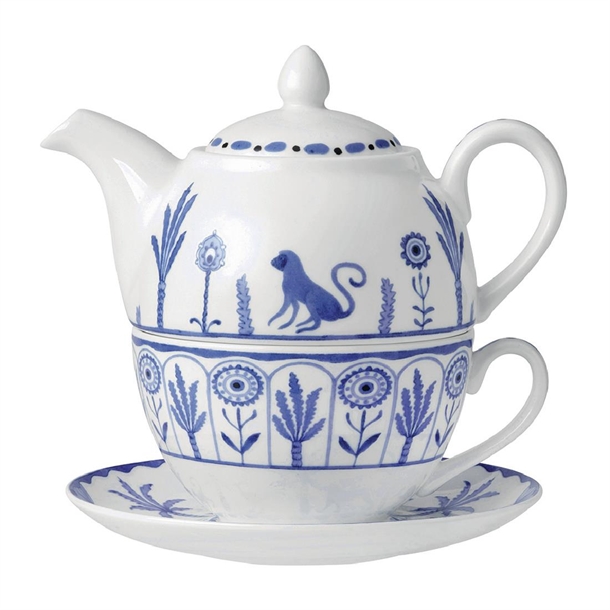 Steelite Sultan's Garden Blue Tea for One Set Coupe (Pack 6) (B2B)