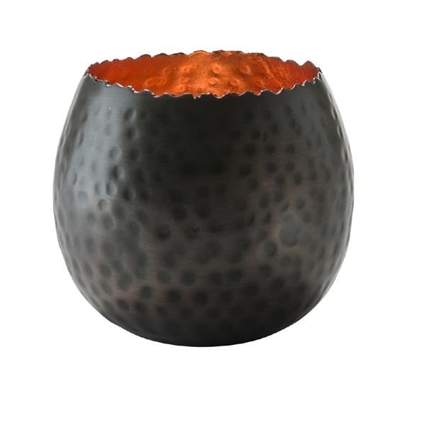 Steelite Cauldron Dark Bronze & Copper Leaf Metal Votive (Pack 6) (B2B)
