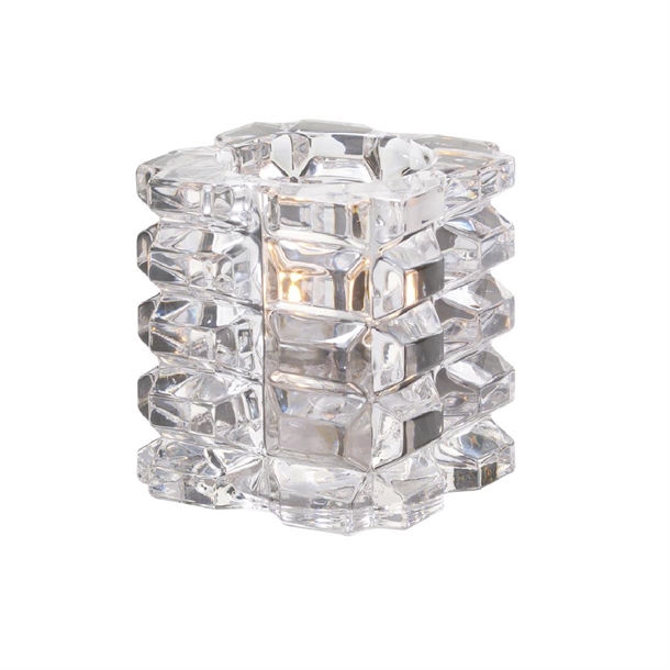 Steelite Faceted Cube Clear Glass Votive 76x83mm (Pack 6) (B2B)