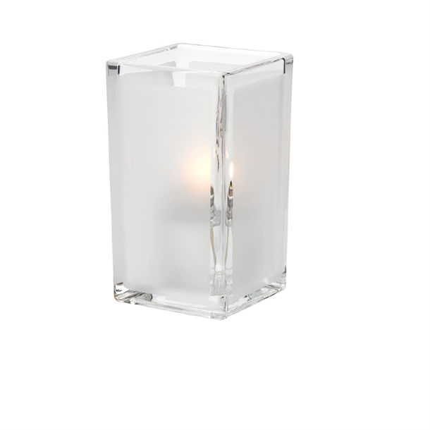Steelite Quad Clear Satin Panel Glass Votive 64x110mm (Pack 6) (B2B)