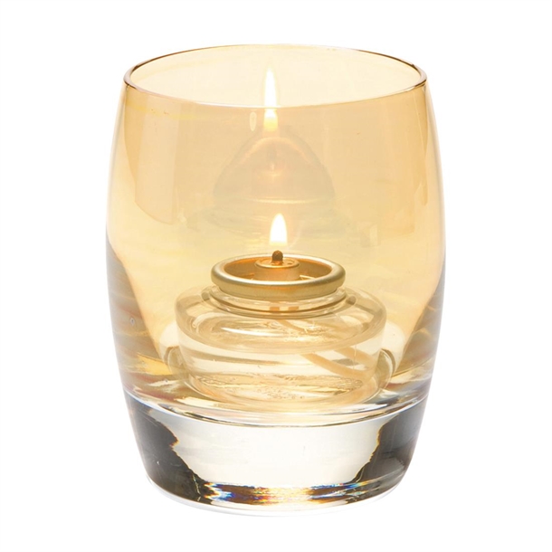 Steelite Contour Gold Lustre Glass Votive 76x95mm (Box 12) (B2B)
