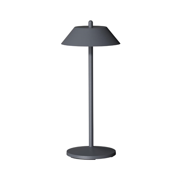 Pirlo Dark Grey LED Rechargeable Table Light - 130x300mm (Single) (B2B)