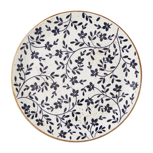 Flora Blue Coupe Plate - 280mm (Pack 12) (B2B)