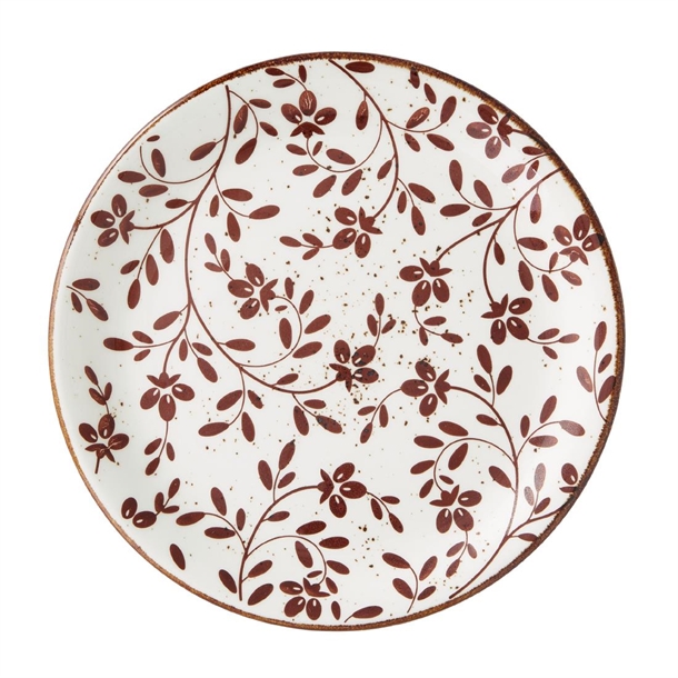 Flora Brown Coupe Plate - 202.5mm (Pack 12) (B2B)