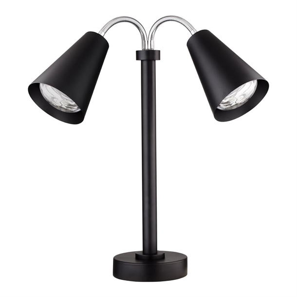 Creations Modern Black Double Heat Lamp - 220V (B2B)