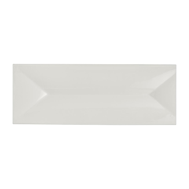 RO White Album Rectangular Tray with Indent - 285x100mm (Pack 12) (B2B)
