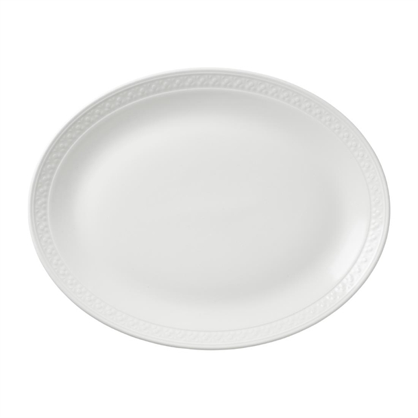 Bead Accent Oval Coupe Plate - 342.5mm (Pack 12) (B2B)