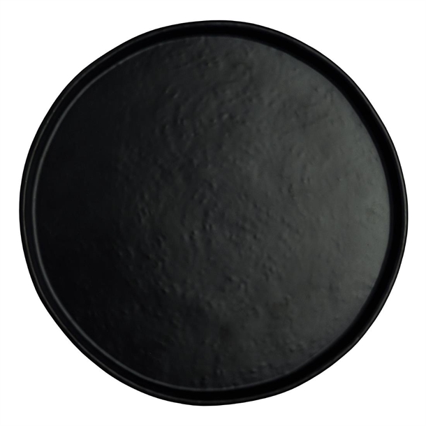 Cali Black Round Plate - 273mm (Pack 12) (B2B)