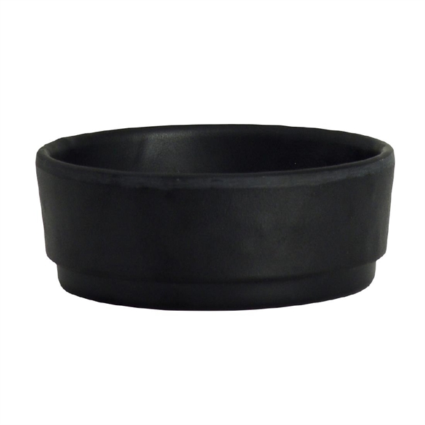 Cali Black Round Ramekin - 73mm 59ml (Pack 24) (B2B)